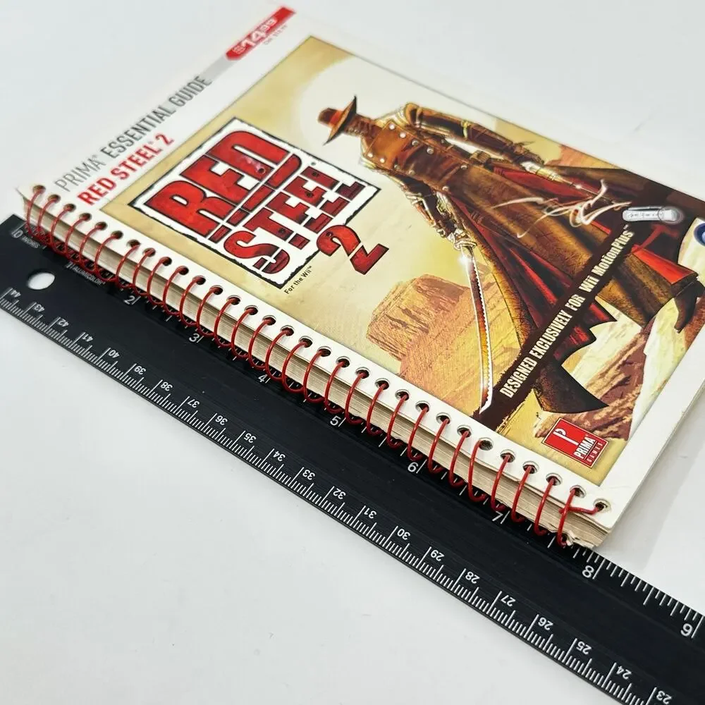Prima Essential Guide Red Steel 2 Video Game Spiral Bound Wii Hack Slash FPS